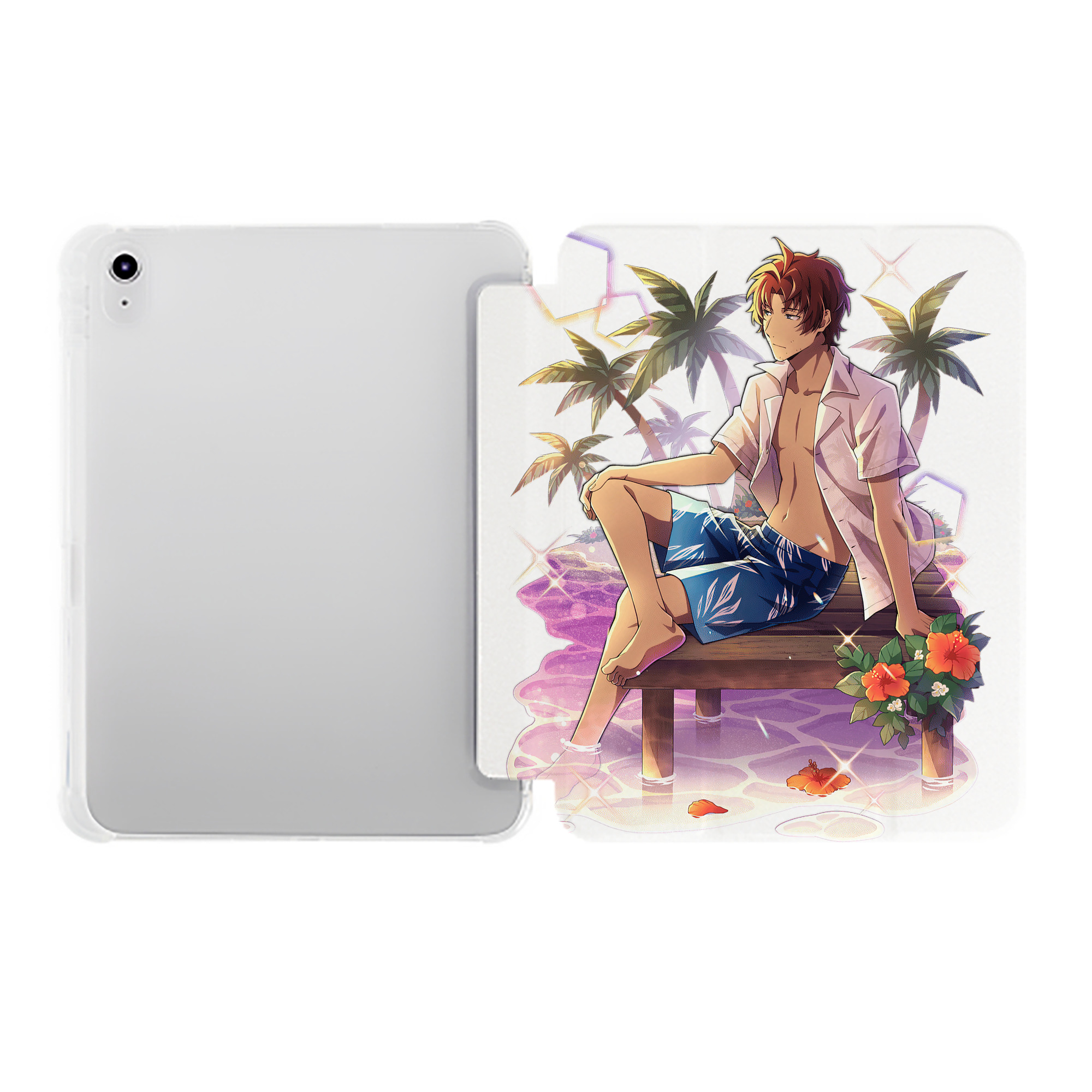 （画像用） 文豪ストレイドッグス Bungo Stray Dogs IPad ケース ペン収納付き 三つ折りスタンド PUレザー×シリコン 対応機種9.5/10.5/10.9インチ